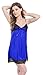 Women's Sexy Sling V-neck Lace Trim Satin Chemises Slip Sleepwear Nightgown