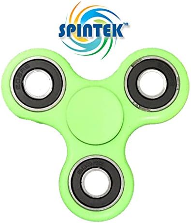 Spintek Fidget Spinner (GREEN) Toy Hand Spinner Best Stress Reducer Boredom Anti Anxiety ADD, ADHD, Autism Adult Children Kids 360 Spinner Helps Focusing Fidget Toys Focus