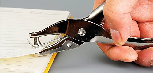 Metal Hole Punchers Single Hole Punch Paper Puncher Ticket for School, Home and Office, 1/ 4 Inch Holes, 6 Pack
