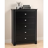 Black Kallisto 5 Drawer Chest