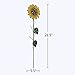 YK Decor Metal Sunflower Garden Stake Flower Yard Stake Decor (21'')