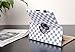 SANOXY® WHITE+GRAY CHECKER PATTERN For The New iPad 3 360 PU Leather Rotating Magnetic Smart Cover Case(Will also Fit for the Ipad 2)