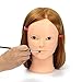 Training Mannequin, Luckyfine 24'' Natural Golden Super Long Hair Mannequin Hairdressing Head, Synthetic Hair Styling Head with Clamp, Model Head for Makeup, Hair Hairdressing, Jewelry Display