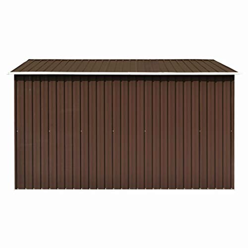 ghuanton Geräteschuppen 257×298×178 cm Metall Braun Heim & Garten Rasen & Garten Garten & Balkon Gartenhäuschen… – Bild 8