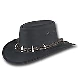 Barmah Hats Outback Crocodile Leather Hat 1033BL / 1033BR