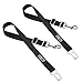 Etekcity 2 Pack Pet Dog Cat Car Vehicle Seat Belt Safety Harness ,Nylon Fabric, 16-27inch Adjustable, Black