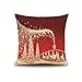 Dofilachy 6pcs Christmas Father Sonwflake Throw Pillow Cover Home Sofa Cushion Case Protectors 18x18 inches Without Core