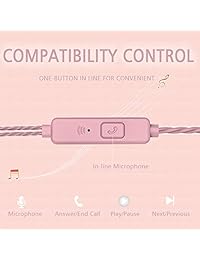 Pasuwisma - Auriculares in-ear con aislamiento de ruido, compatibles con iPhone, iPod, iPad, reproductores MP3, Samsung Galaxy, Nokia, HTC, etc. 4 unidades