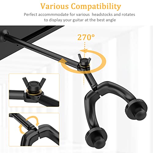 Guitar Wall Mount, LEKATO Aluminum Guitar Wall Hangers with 5