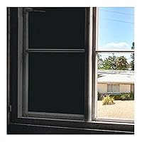 Soqool Blackout Window Film Privacy Window Vinyl 100% Light Blocking Room Darkener Window Cover - Sun Light Control Window Darkener for Day Sleep/Privacy, No Glue Easy Removal/Install (17.7" x 78.7")