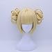 Xingwang Queen Women Gilrs' Lonita Party Wigs Anime Yellow Blonde Cosplay Wig with Bun free Cap