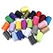 KING DO WAY 24 Assorted Colors Polyester Sewing Thread Spool 1000 Yards Each