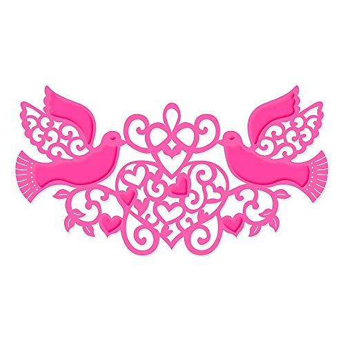 Sweet Dixie Doves & Hearts Die, Metal, Grey, 23.3 x 13 x 0.8 cm