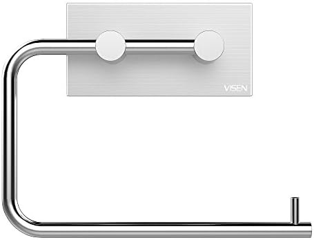 VISEN Wall Mount Toilet Paper Holder Tissue Roll Hanger, Brushed Finish