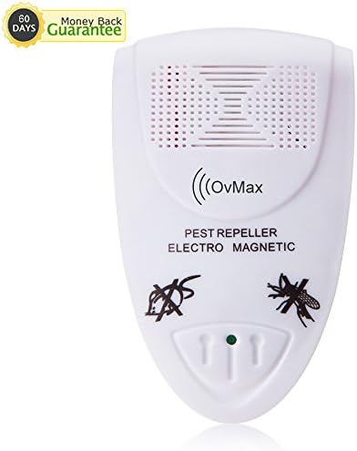 Ultrasonic Pest Repeller Electronic Plug In Indoor New Technology Professional Pest Control Repellent Device for Repels Insects as Mice,Mosquitoes,Cockroaches Humans &amp; Pets Safe (White,1)