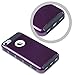 ULAK iPhone 5C Case, Slim Fit Lightweight 2in1 Rugged Flexible TPU Hard Plastic Hybrid iPhone 5C Case Purple Anti Scratch Dual Layer Shock Absorption Protective Cover for Apple iPhone 5C-Purple/Black