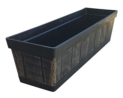Fachhandel Plus Pflanzkasten Holz-Design 60 cm Balkonkasten Blumenkasten Pflanzkübel Blumenkübel – Bild 3