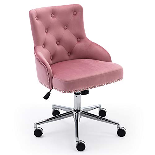 Irene House Modern MidBack Tufted Velvet Fabric Computer Desk Chair