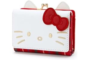 ALORVE Cute Coin Purses for Girls Kawaii Wallet Cartoon Trifold Wallets for Japanese Anime Fans(Red)