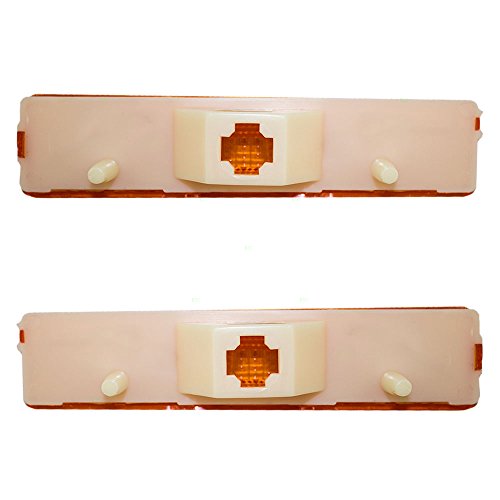 Driver and Passenger Signal Side Marker Lights Lamps Replacement for Ford Pickup Truck SUV EOTZ15A201B EOTZ15A201 A