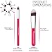 Qivange Makeup Brush Set, Vegan Bronzer Foundation Eyeshadow Kabuki Brushes for Flawless Look(10pcs, Rose Red with Silver)