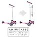 Globber Primo 3 Wheel Adjustable Height Scooter (Pink/Gray)