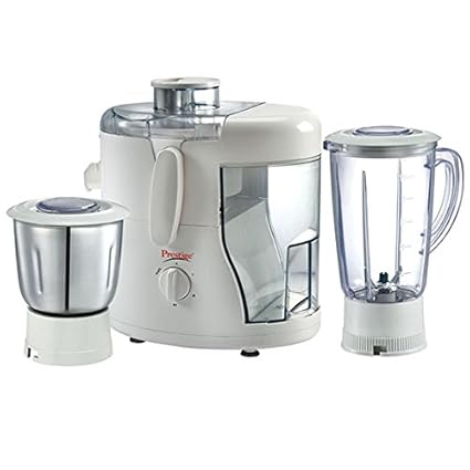 Prestige Juicer Mixer Grinder Champ (550 Watt) with 1 Liquidising Jar + Dry/Wet Grinding & Chutney Jar + Juicer Jar