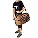 SUVOM Canvas Duffle Bag Genuine Leather Weekend Bag Carry On Travel Tote Duffel Weekender Luggage Oversized Holdalls Handbag for Men and Women with Padded Shoulder Strap(Coffee)