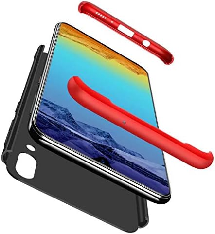 FHXD Compatible with Samsung Galaxy M10 Case Shockproof 360° Protective Cover [Screen Protector] Ultra Thin Anti Scratch 3 in 1 Protective Case MEHRWEG-Red Black