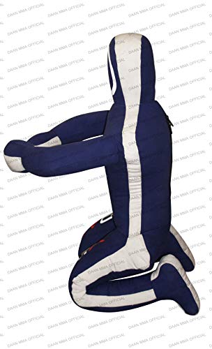DAAN MMA Grappling Dummy - Judo Punching Bag, Unfilled - Sitting Position Hands Front - Brazilian JIU Jitsu Submission Grappling Dummy Sitting Dummy Wrestling (Blue, 70" Up to 121 lb - Unfilled) - Thumbnail 2