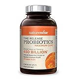 NatureWise Maximum Care Time-Release Probiotics: 30 Strains, 30 Billion CFU, Comparable to 450 Billion CFU with WiseBiotics Technology, Shelf Stable, Acid Resistant, 40 Caplets