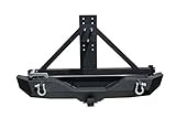 Tuff Stuff Rear Bumper & Tire Carrier W/Aluminum Handle, Textured Black, 07-18 Jeep Wrang JK