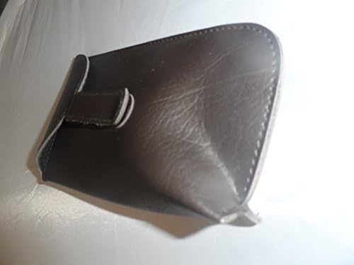 Safety Pocket Clip eyeglass case W/Flap and designed for frames with SideShields (Brown)