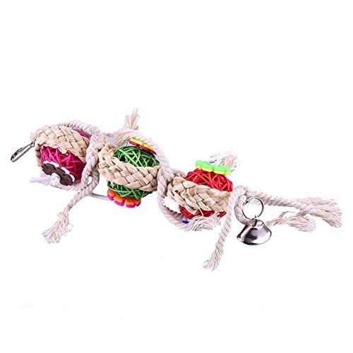 NPLE--Pet Bird Parrot Swing Cage Toy Chew Bites for Parakeet Cockatiel Cockatoo Conure