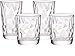 Circleware Cabrini Set of 12 Drinking Glasses & Whiskey Cups Glassware for Water, Beer, Juice, Ice Tea Beverage, 6-15.7 oz & 6-12.5 oz