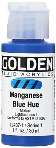 Golden Fluid Acrylic Paint 1 Ounce-Historical Manganese Blue Hue