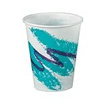7 Oz Jazz Wax Coated Treated Paper Cold Cup-100/pack - PLUS 2 REUSABLE CLIP ON CUP HANDLES