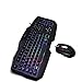 Rii Backlit Gaming Keyboard and Mouse Combo RM400 LED Keyboard and Mouse Set with Wrist Rest for Mac and PCthumb 1