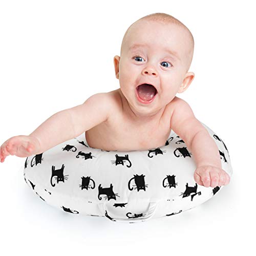 Nursing Pillow Covers- Nursing Pillow Slipcovers for Breastfeeding Moms,Ultra Soft Snug Fits On Infant Nursing Pillow,Cats Pattern