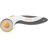 Fiskars 45mm Comfort Stick Rotary Cutter for Fabric - Titanium Rotary Cutter Blade - Craft Supplies - Crafts, Sewing, and Qui