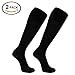 FOOTPLUS Soccer Socks, Unisex Over Knee High Solid Team Sports Volleyball Softball Baseball Socks, 2-4 Pairs
