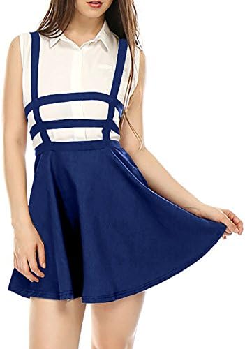 Edress Womens Pleated Short Braces Skirt FBA
