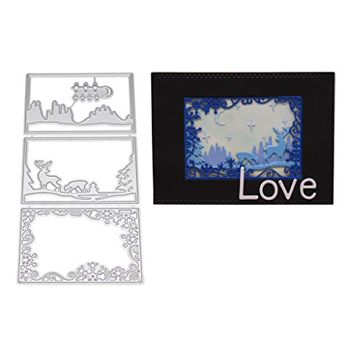 Shoresu Cutting Die,Metal Cutting Dies Cutting Stencil DIY Scrapbooking Embossing Paper Cards Home Decor - Christmas Elk