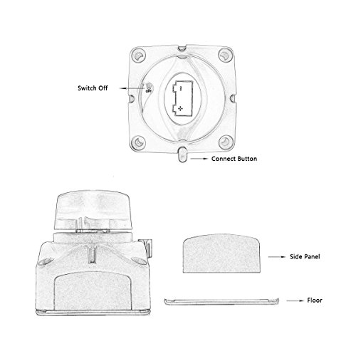 AutoEC On/off Battery Disconnect Isolator Master Switch for Marine Boat Car Vehicles 275/1250 Amps