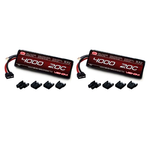 Venom 20C 3S 4000mAh 11.1 LiPO Battery with Universal Plug (2-Pack)