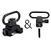 Yahill Pick Two!!! 1-1/4" Push Button Sling Swivel, Dual Loop, Quick Release Push Button QD Mount, Swivel for Picatinny Rail