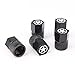 Athiry Car Accessories 5PCS Car Leak Gas Valve Cap with Skull for Jeep Wrangler Black Daymaker Car-styling Kit Wrangler Metal Key Chain