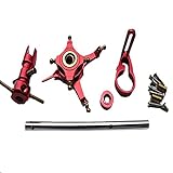 Hobbypower CNC Alloy Metal Upgrade Set for 2.4g Wl V911 Nine Eagles 260a Micro Helicopter Red