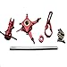 Hobbypower CNC Alloy Metal Upgrade Set for 2.4g Wl V911 Nine Eagles 260a Micro Helicopter Red