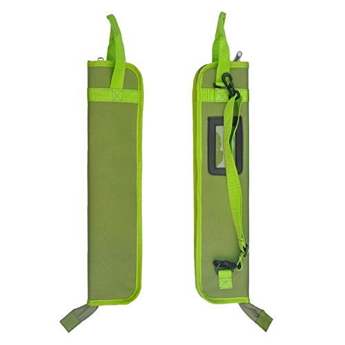 EaseIcon Weather Resistant Fabric Drumstick Case Cover Drum Stick Bag with Shoulder Strap - Green - Thumbnail 5